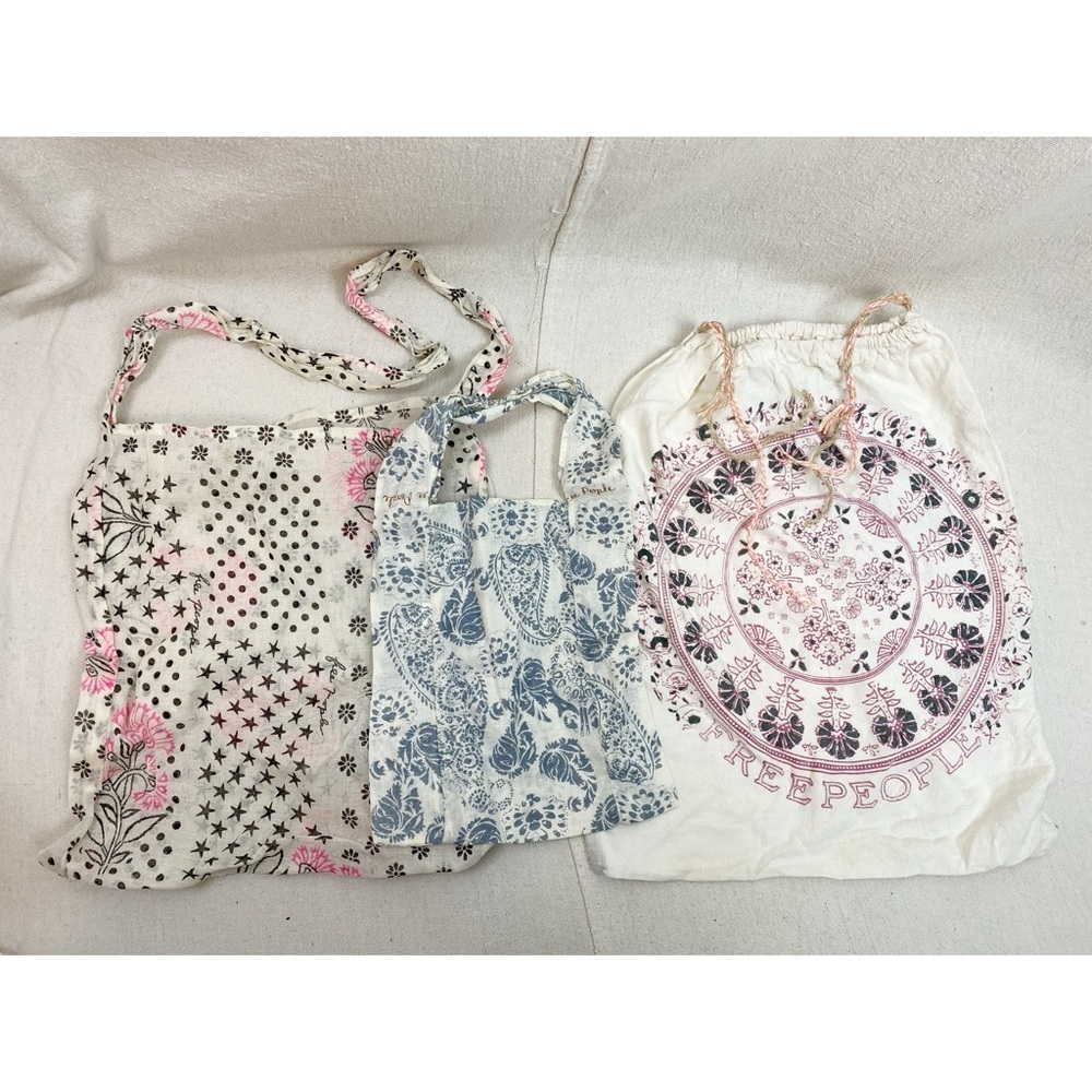 3 Free People Shopping Bags